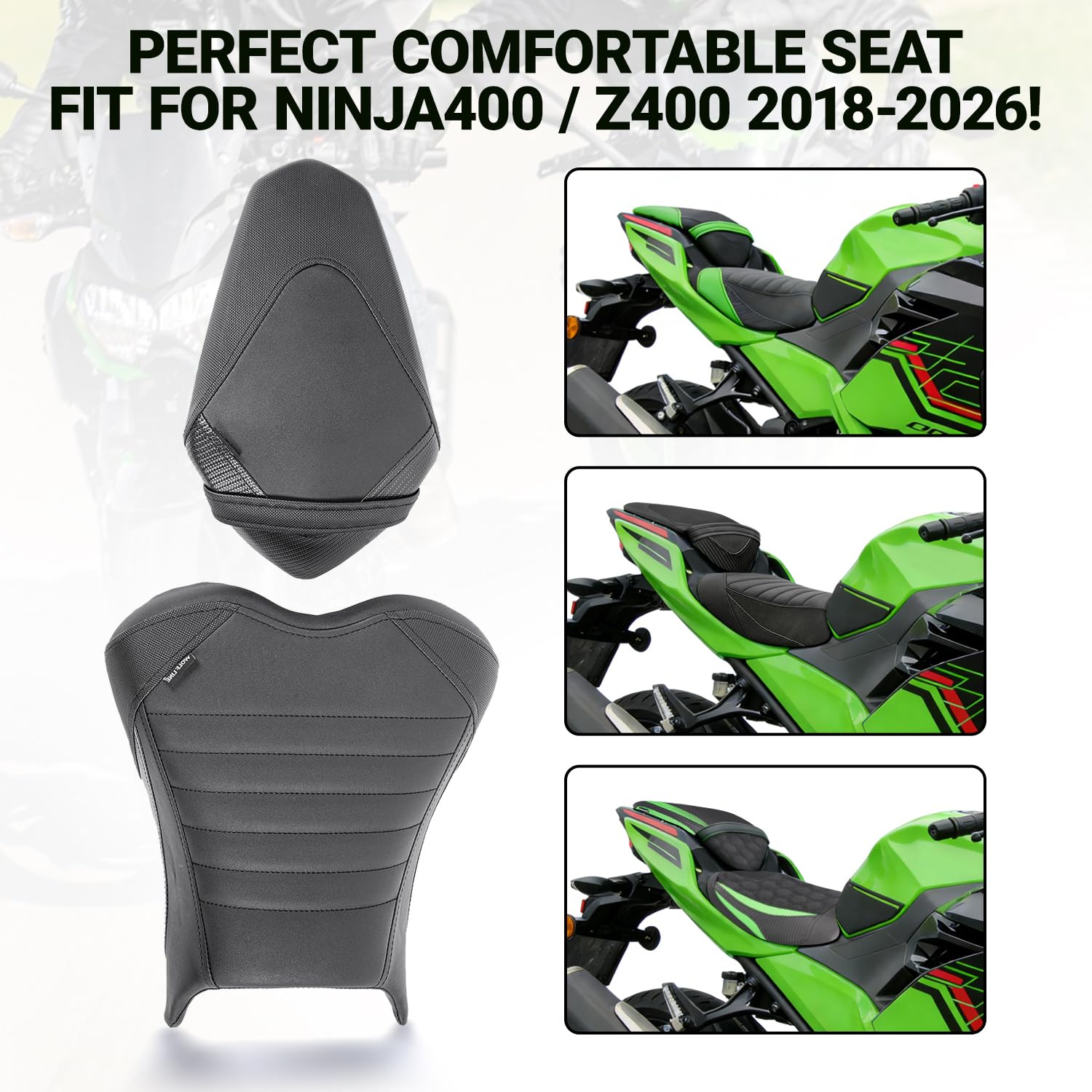Amazon.com: Motorcycle Driver Seat for Kawasaki Ninja400 Z400 2018